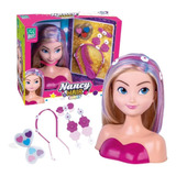 Boneca Princesa Nancy Hair Busto Para