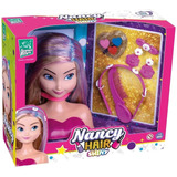 Boneca Princesa Nancy Hair Shiny Busto P Pentear E Maquiar