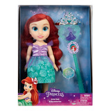 Boneca Princesas Disney Ariel Varinha Tiara Multikids Br1927