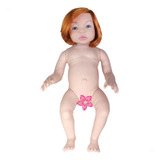Boneca Reborn Ruiva Silicone Pode Dar Banho Presente Criança