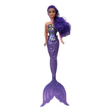 Boneca Sereia Tipo Barbie Articulável Com Luz