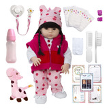 Boneca Tipo Reborn Baby Menina 52cm Girafinha Linda Promoção