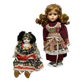 Bonecas Em Porcelana Com Lindos Vestidos