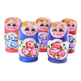 Bonecas Russas Matrioskas Em Madeira C 5 Premium Empilháveis