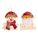 Boneco 12 Pendente De Natal Papai Noel Boneco Neve 10cm