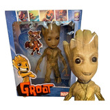 Boneco 50cm Groot Guardiões Da Galaxia Mimo Marvel Universe