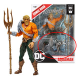 Boneco Aquaman Mcfarlane Toys Autografado Todd