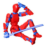 Boneco Articulado Lucky Robô 3d Action Figure Dummy Enfeite