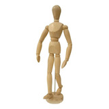 Boneco Articulado Madeira 20cm