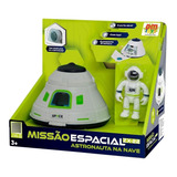 Boneco Astronauta Missão Espacial Zx 22 Na Nave Com Luz