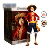 Boneco Brinquedo Luffy Chapéu Palha Anime One Piece 28cm