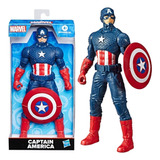 Boneco Capitão América 24cm Articulado Coleção Marvel
