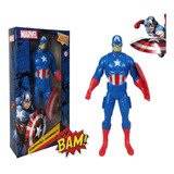 Boneco Capitão América Articulado 22cm Marvel
