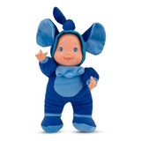 Boneco Carinhoso Elefante Azul 29 Cm Antialérgico
