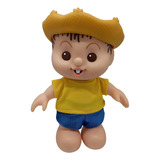 Boneco Chico Bento Iti Malia Baby Brink Turma Da Mônica Criança Infantil Amarelo Azul Brinquedo