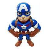 Boneco Coleção Metals Diecast Marvel Capitão América  m500 