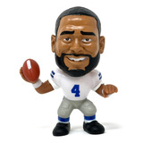Boneco Dak Prescott Nfl Dallas Cowboys Jersey Branca 12cm