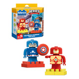 Boneco De Montar Infantil Brinquedo Homem De Ferro E Capitão Quantidade De Peças 15 Versão Do Personagem Homem De Ferro E Capitão America