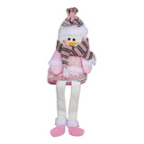Boneco De Neve Decoração Natalina De Mesa Rosinha Natal