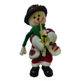 Boneco De Neve Musical Saxofone 37cm Christmas