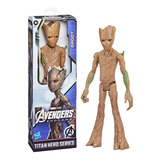 Boneco Figura De Ação Titan Hero Series Groot 30 Cm Marvel Avengers