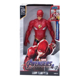 Boneco Flash Vingadores Articulado Com Luz Som 30cm Avengers