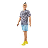 Boneco Ken Fashionista Camiseta Cinza Estampada