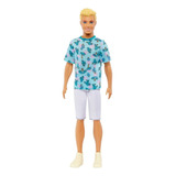 Boneco Ken Fashionista Loiro Camiseta Azul 211 Dwk44 Mattel