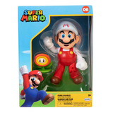 Boneco Mario De Fogo De 10cm Com Flor De Fogo Super Mario