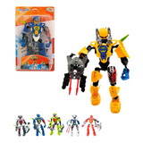 Boneco Mega Hero Squad Super Robô Transforma Brinquedo Kids