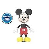 Boneco Mickey- Elka- Corpo Preto-Luva Branca-Shorts Vermelho-Sapato Amarelo Rosto Pele