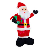 Boneco Papai Noel Inflável Gigante Natal Enfeite 2 44m