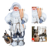 Boneco Papai Noel Natal Grande De Luxo 90cm Decoração Em Pé