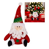 Boneco Papai Noel Sentado Lindo Decoração Natalina Pelúcia
