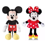 Boneco Pelucia Mickey E Minnie Mouse Multikids Original