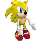 Boneco Pelucia Sonic Amarelo Grande 50cm