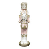 Boneco Quebra Nozes Rosa 25x8cm Florarte