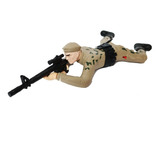 Boneco Soldado Atirador Rasteja Com Som Brinquedo De Guerra