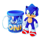 Boneco Sonic 16cm Sega Coleção Caneca Personalizada 350ml