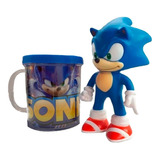 Boneco Sonic 16cm Sega Coleção Caneca Personalizada 350ml