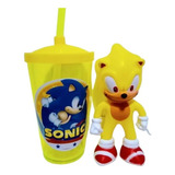 Boneco Sonic Amarelo Copo Twister Coponudo 480 Ml Sonic