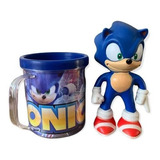 Boneco Sonic Sega 16cm Coleção Caneca Personalizada 350ml