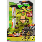 Boneco Tartarugas Ninja Michelangelo Action 360