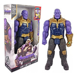 Boneco Thanos Articulado Marvel Vingadores 30cm Com Som luz
