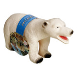 Boneco Urso Polar Realista Vinil   Modelo Animais Selvagens
