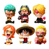 Bonecos Anime One Piece Coleção Modelo Caricato 6 Peças