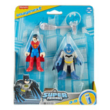 Bonecos Batman & Supergirl Dc Super Friends M5645z - Mattel