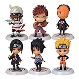 Bonecos Naruto Kit Action Figure 6 Personagens Itachi Sasuke