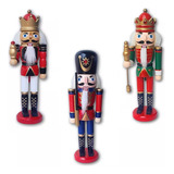 Bonecos Quebra Nozes 23cm Soldado Decoração Natal Madeira