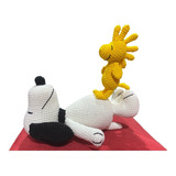 Bonecos Snoopy E Woodstock Em Crochê Amigurumi Feito À Mão